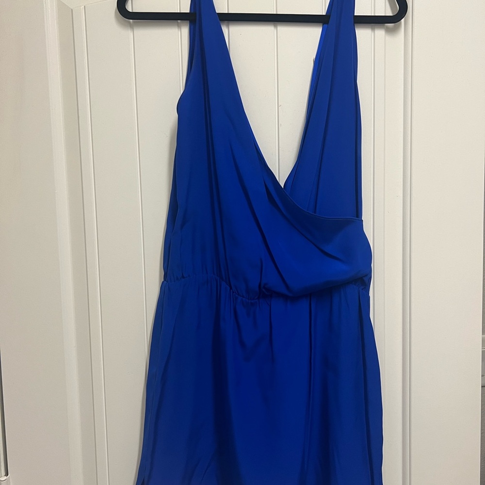Amanda Uprichard Vibrant Blue Dress 100% Silk
